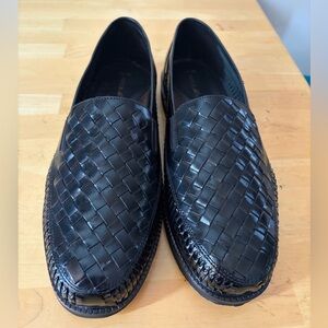 Black Deer Stags Tijuana Woven Leather Moccasin Loafer Shoes Men’s size 13W